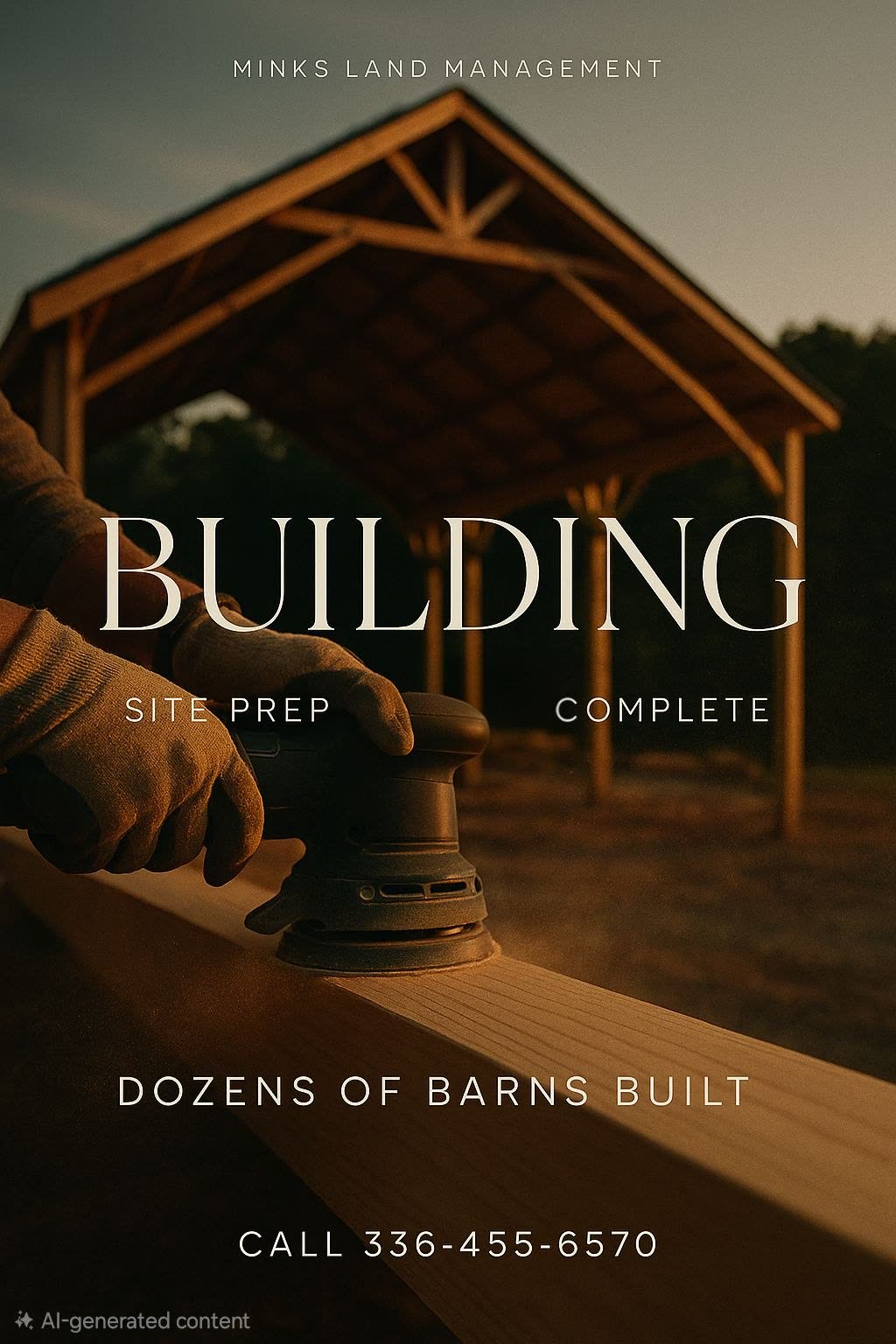 Promo graphic for building barns